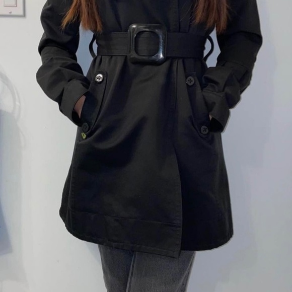 Women’s Black Soia & Kyo Size XS lined Trench Coat - Picture 7 of 7